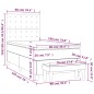 vidaXL Boxspringbett mit Matratze Dunkelblau 90x190 cm Samt vidaXL Boxspringbett mit Matratze Dunkelblau 90x190 cm Samt