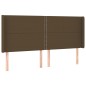 vidaXL Boxspringbett mit Matratze & LED Dunkelbraun 200x200 cm Stoff vidaXL Boxspringbett mit Matratze & LED Dunkelbraun 200x200 cm Stoff