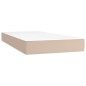 vidaXL Boxspringbett mit Matratze Cappuccino-Braun 90x190cm Kunstleder vidaXL Boxspringbett mit Matratze Cappuccino-Braun 90x190cm Kunstleder