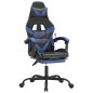 vidaXL Gaming-Stuhl mit Fußstütze Schwarz und Blau Kunstleder vidaXL Gaming-Stuhl mit Fußstütze Schwarz und Blau Kunstleder