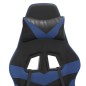 vidaXL Gaming-Stuhl mit Fußstütze Schwarz und Blau Kunstleder vidaXL Gaming-Stuhl mit Fußstütze Schwarz und Blau Kunstleder