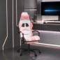 vidaXL Gaming-Stuhl mit Fußstütze Weiß und Rosa Kunstleder vidaXL Gaming-Stuhl mit Fußstütze Weiß und Rosa Kunstleder