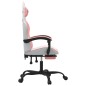 vidaXL Gaming-Stuhl mit Fußstütze Weiß und Rosa Kunstleder vidaXL Gaming-Stuhl mit Fußstütze Weiß und Rosa Kunstleder