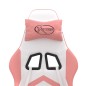 vidaXL Gaming-Stuhl mit Fußstütze Weiß und Rosa Kunstleder vidaXL Gaming-Stuhl mit Fußstütze Weiß und Rosa Kunstleder
