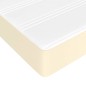 vidaXL Boxspringbett mit Matratze Creme 100x200 cm Kunstleder vidaXL Boxspringbett mit Matratze Creme 100x200 cm Kunstleder