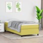 vidaXL Boxspringbett mit Matratze Grün 100x200 cm Stoff vidaXL Boxspringbett mit Matratze Grün 100x200 cm Stoff