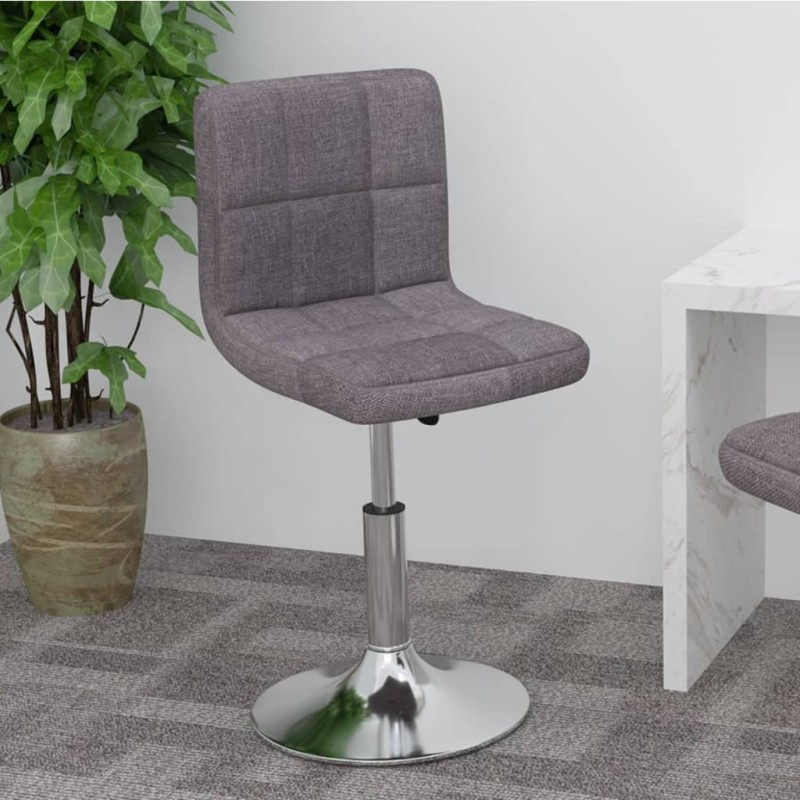 vidaXL Drehbarer Barhocker Taupe Stoff vidaXL Drehbarer Barhocker Taupe Stoff