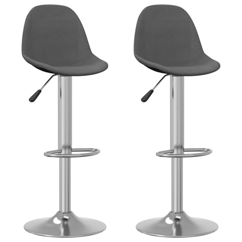 vidaXL Barhocker 2 Stk. Dunkelgrau Stoff vidaXL Barhocker 2 Stk. Dunkelgrau Stoff