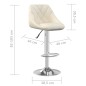 vidaXL Barhocker Creme Samt vidaXL Barhocker Creme Samt