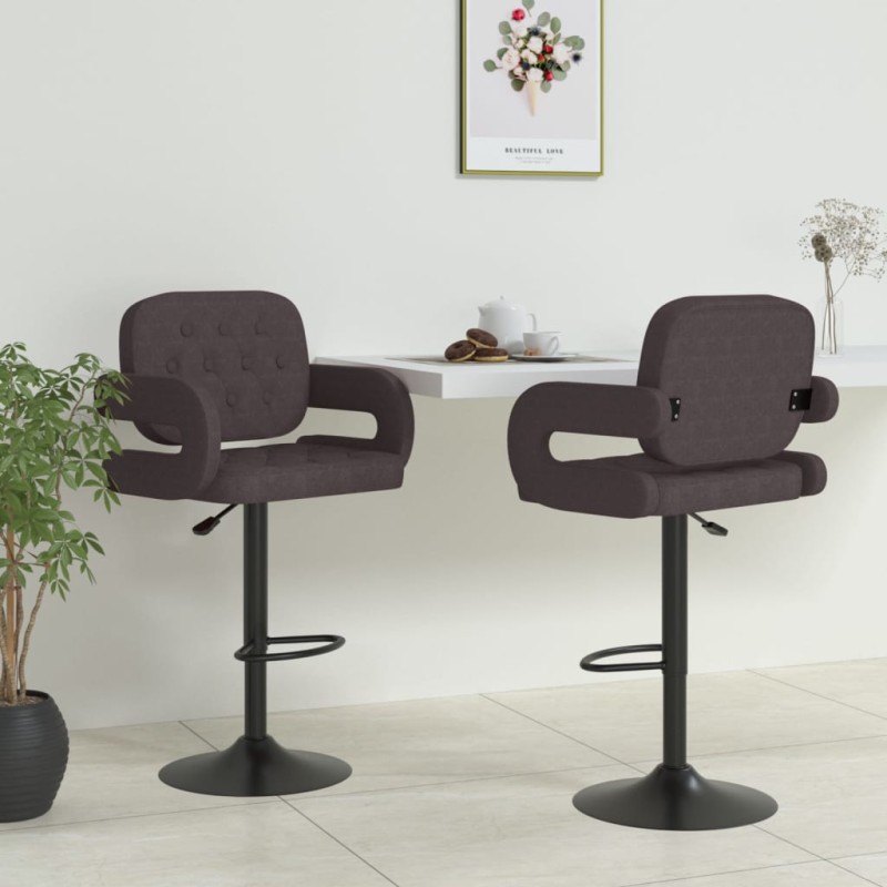 vidaXL Barhocker 2 Stk. Taupe Stoff vidaXL Barhocker 2 Stk. Taupe Stoff