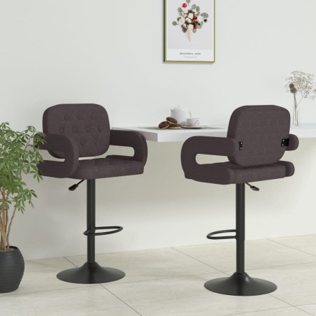 vidaXL Barhocker 2 Stk. Taupe Stoff