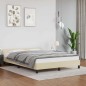 vidaXL Bettgestell mit Kopfteil ohne Matratze Creme 140x190 cm vidaXL Bettgestell mit Kopfteil ohne Matratze Creme 140x190 cm