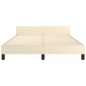 vidaXL Bettgestell mit Kopfteil ohne Matratze Creme 140x190 cm vidaXL Bettgestell mit Kopfteil ohne Matratze Creme 140x190 cm