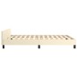 vidaXL Bettgestell mit Kopfteil ohne Matratze Creme 140x190 cm vidaXL Bettgestell mit Kopfteil ohne Matratze Creme 140x190 cm