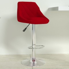 vidaXL Barhocker Weinrot Samt 