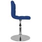 vidaXL Drehbarer Barhocker Blau Stoff vidaXL Drehbarer Barhocker Blau Stoff