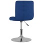 vidaXL Drehbarer Barhocker Blau Stoff vidaXL Drehbarer Barhocker Blau Stoff