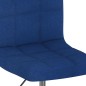 vidaXL Drehbarer Barhocker Blau Stoff vidaXL Drehbarer Barhocker Blau Stoff