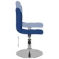 vidaXL Drehbarer Barhocker Blau Stoff vidaXL Drehbarer Barhocker Blau Stoff