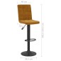 vidaXL Barhocker 2 Stk. Braun Samt vidaXL Barhocker 2 Stk. Braun Samt