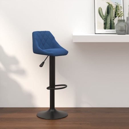 vidaXL Barhocker Blau Samt 