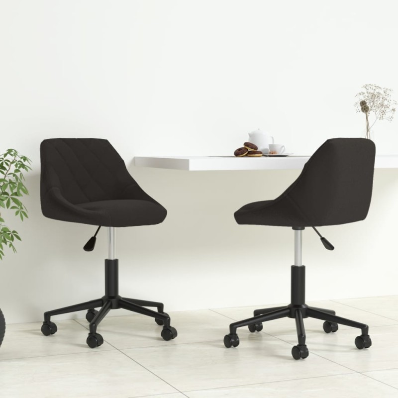 vidaXL Esszimmerstühle 2 Stk. Drehbar Schwarz Samt vidaXL Esszimmerstühle 2 Stk. Drehbar Schwarz Samt