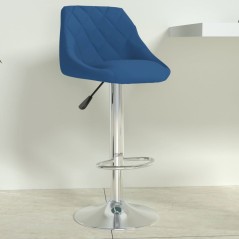 vidaXL Barhocker Blau Samt 