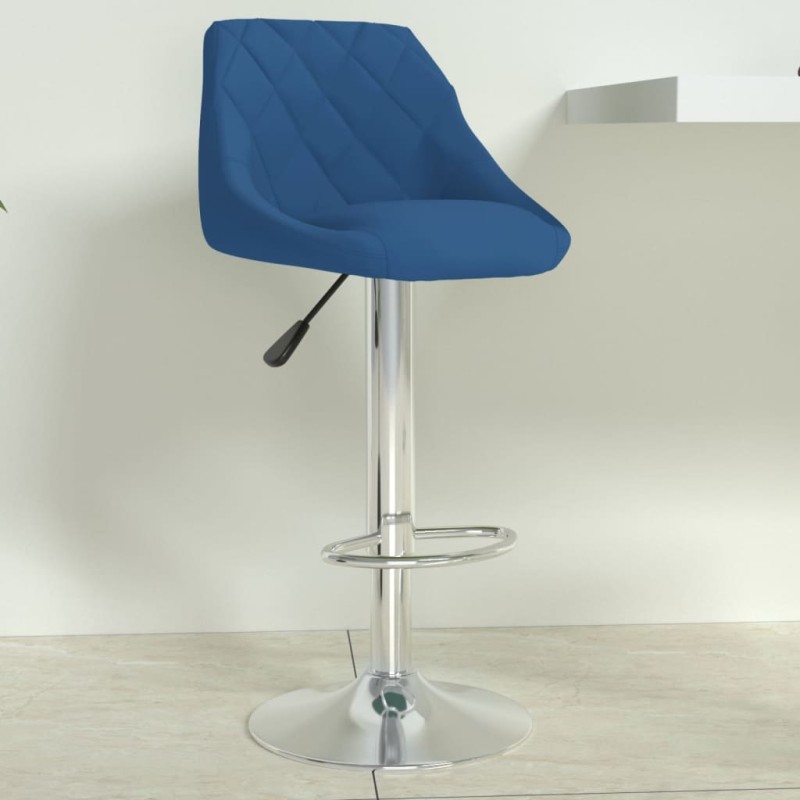 vidaXL Barhocker Blau Samt vidaXL Barhocker Blau Samt
