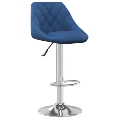 vidaXL Barhocker Blau Samt 