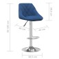 vidaXL Barhocker Blau Samt vidaXL Barhocker Blau Samt