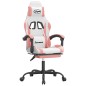 vidaXL Gaming-Stuhl mit Fußstütze Drehbar Weiß & Rosa Kunstleder vidaXL Gaming-Stuhl mit Fußstütze Drehbar Weiß & Rosa Kunstleder