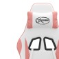 vidaXL Gaming-Stuhl mit Fußstütze Drehbar Weiß & Rosa Kunstleder vidaXL Gaming-Stuhl mit Fußstütze Drehbar Weiß & Rosa Kunstleder