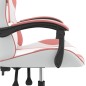 vidaXL Gaming-Stuhl Drehbar Weiß und Rosa Kunstleder vidaXL Gaming-Stuhl Drehbar Weiß und Rosa Kunstleder