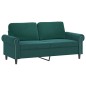 vidaXL 2-Sitzer-Sofa mit Zierkissen Dunkelgrün 140 cm Samt vidaXL 2-Sitzer-Sofa mit Zierkissen Dunkelgrün 140 cm Samt