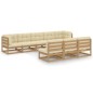 vidaXL 8-tlg Garten-Lounge-Set mit Kissen Honigbraun Massivholz Kiefer vidaXL 8-tlg Garten-Lounge-Set mit Kissen Honigbraun Massivholz Kiefer