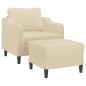 vidaXL Sessel mit Hocker Creme 60 cm Stoff vidaXL Sessel mit Hocker Creme 60 cm Stoff