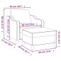 vidaXL Sessel mit Hocker Creme 60 cm Stoff vidaXL Sessel mit Hocker Creme 60 cm Stoff