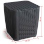 Keter Garten-Beistelltisch Luzon Rattan-Optik Rund Graphitgrau Keter Garten-Beistelltisch Luzon Rattan-Optik Rund Graphitgrau
