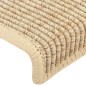 vidaXL Stufenmatten Selbstklebend 15 Stk Sisal-Optik 65x21x4cm vidaXL Stufenmatten Selbstklebend 15 Stk Sisal-Optik 65x21x4cm
