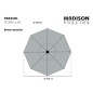 Madison Sonnenschirm Flores Luxe 300 cm Rund Taupe Madison Sonnenschirm Flores Luxe 300 cm Rund Taupe
