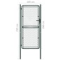 vidaXL Gartentor Stahl 100 x 200 cm Grün vidaXL Gartentor Stahl 100 x 200 cm Grün