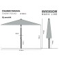 Madison Sonnenschirm Tenerife 300 cm Rund Ecru Madison Sonnenschirm Tenerife 300 cm Rund Ecru