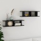vidaXL Wandregale 2 Stk. Schwarz 75x18x20 cm Holzwerkstoff vidaXL Wandregale 2 Stk. Schwarz 75x18x20 cm Holzwerkstoff