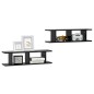 vidaXL Wandregale 2 Stk. Schwarz 75x18x20 cm Holzwerkstoff vidaXL Wandregale 2 Stk. Schwarz 75x18x20 cm Holzwerkstoff