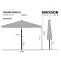 Madison Sonnenschirm Flores Luxe 300 cm Rund Hellgrau Madison Sonnenschirm Flores Luxe 300 cm Rund Hellgrau