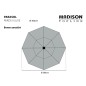 Madison Sonnenschirm Paros II Luxe 300 cm Grau Madison Sonnenschirm Paros II Luxe 300 cm Grau