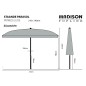 Madison Sonnenschirm Patmos Luxe Rechteckig 210x140 cm Hellgrau Madison Sonnenschirm Patmos Luxe Rechteckig 210x140 cm Hellgrau