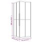 vidaXL Duschkabine Matt ESG 70x70x180 cm Schwarz vidaXL Duschkabine Matt ESG 70x70x180 cm Schwarz