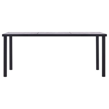 vidaXL Esstisch Schwarz und Betongrau 180 x 90 x 75 cm MDF