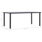 vidaXL Esstisch Schwarz und Betongrau 180 x 90 x 75 cm MDF vidaXL Esstisch Schwarz und Betongrau 180 x 90 x 75 cm MDF